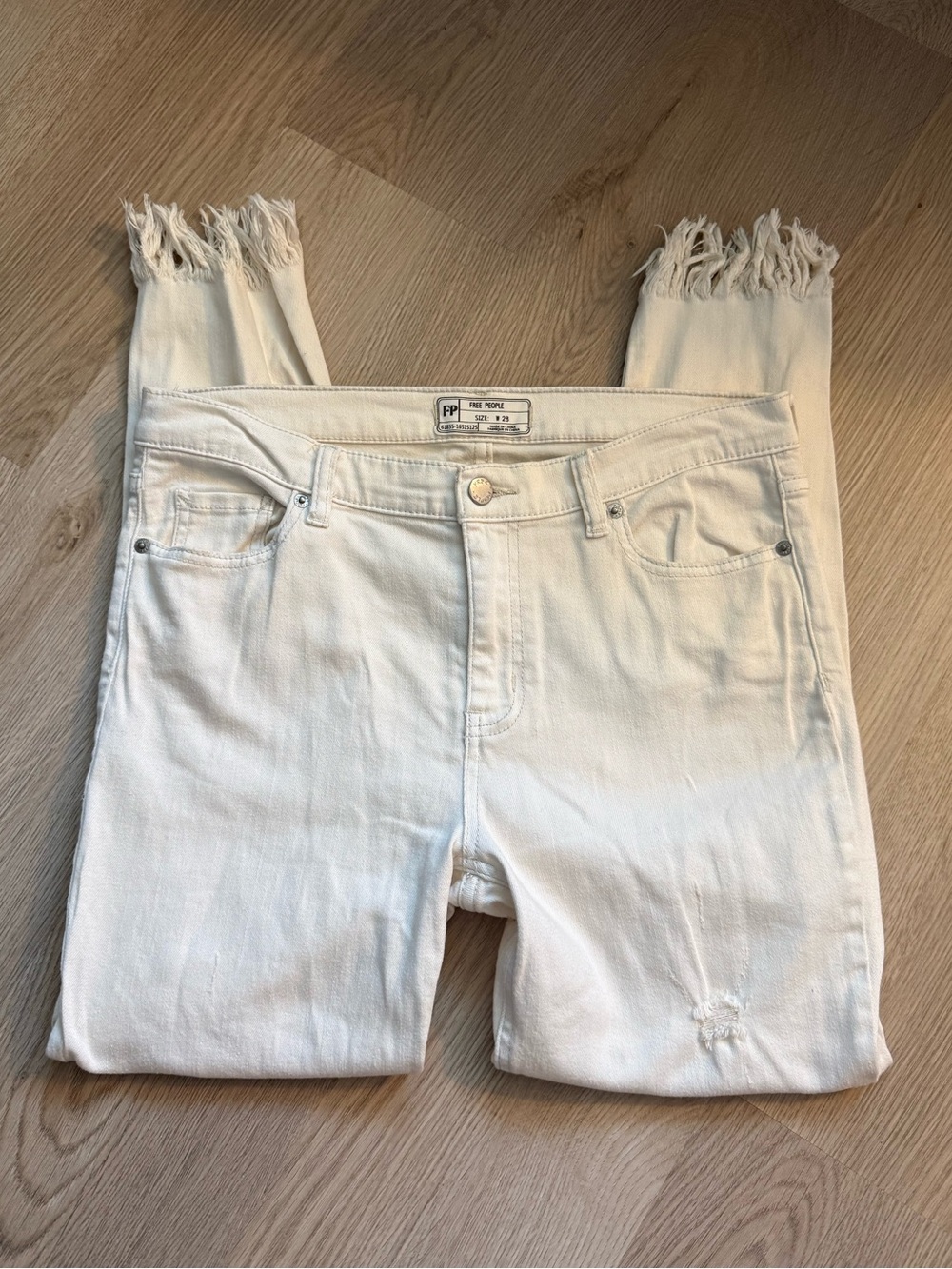 Free People Boho Frayed Jeans
